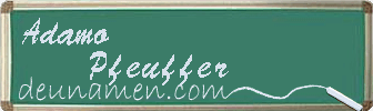 Adamo Pfeuffer Visitenkarte